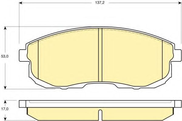 Комплект тормозных колодок, дисковый тормоз GIRLING 6133909