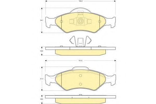 Комплект тормозов, дисковый тормозной механизм GIRLING 6411842