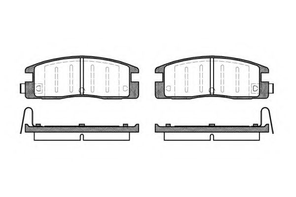 Комплект тормозных колодок, дисковый тормоз KAWE 036114
