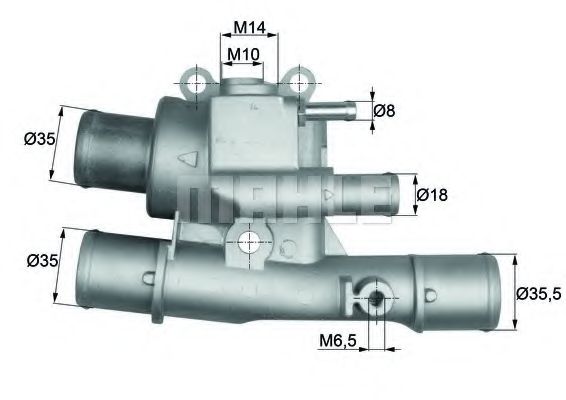 Термостат, охлаждающая жидкость MAHLE ORIGINAL TI 124 88