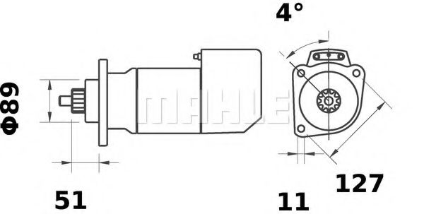 Стартер MAHLE ORIGINAL MS 476