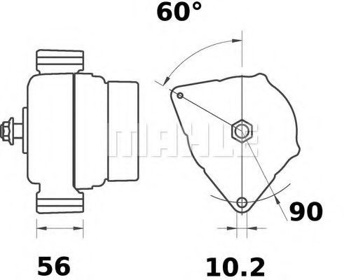 Генератор MAHLE ORIGINAL MG 61