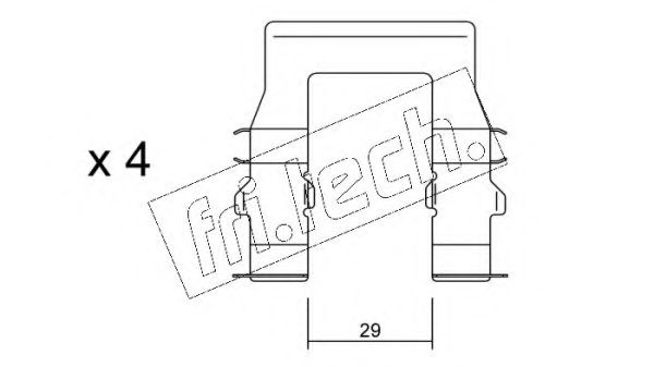 Комплектующие, колодки дискового тормоза fri.tech. KIT.056