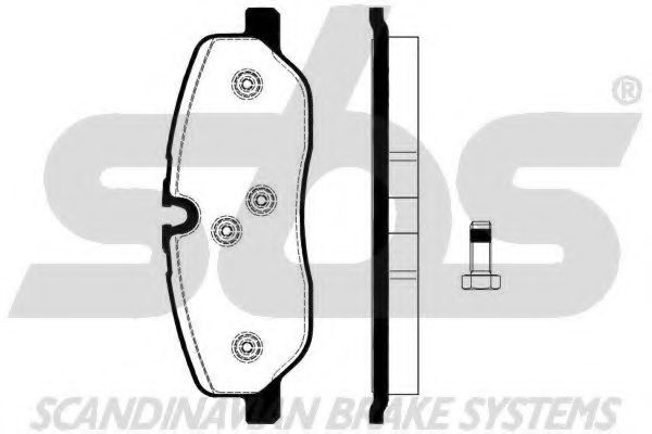 Комплект тормозных колодок, дисковый тормоз sbs 1501224030