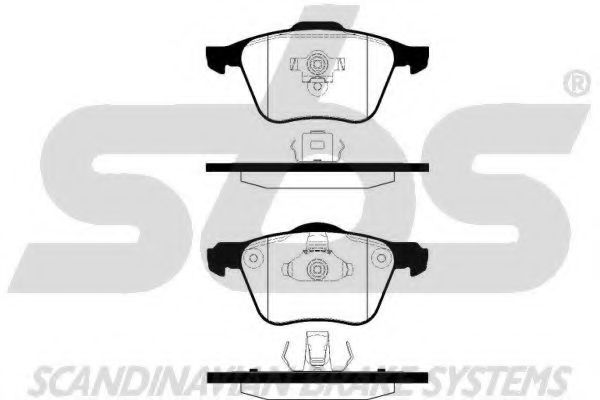 Комплект тормозных колодок, дисковый тормоз sbs 1501224823