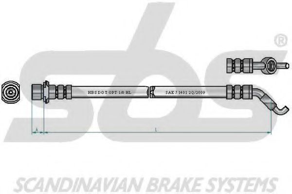 Тормозной шланг sbs 13308545168