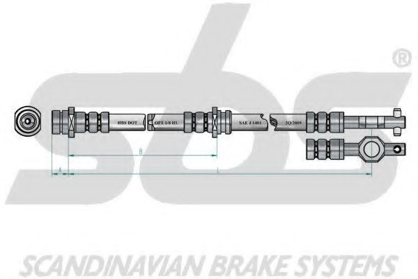 Тормозной шланг EURODEAL AUTOPARTS 50906