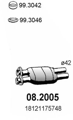 Предглушитель выхлопных газов ASSO 08.2005