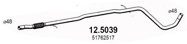 Труба выхлопного газа ASSO 12.5039