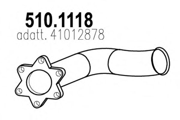 Труба выхлопного газа ASSO 510.1118