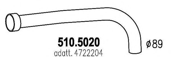 Труба выхлопного газа ASSO 510.5020