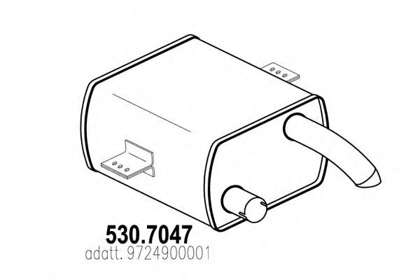 Средний / конечный глушитель ОГ DINEX 50465
