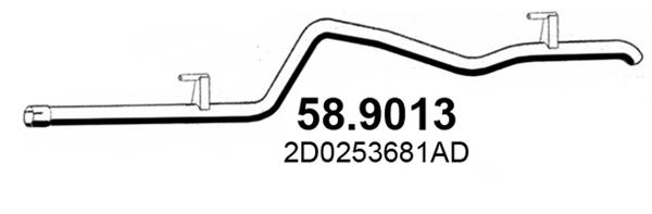 Труба выхлопного газа ASSO 58.9013