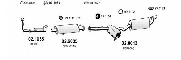 Система выпуска ОГ ASSO ART0136
