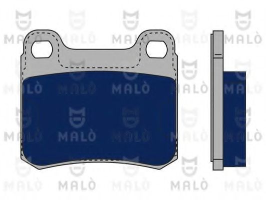 Комплект тормозных колодок, дисковый тормоз MALÒ 1050222