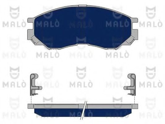 Комплект тормозных колодок, дисковый тормоз MALÒ 1050398