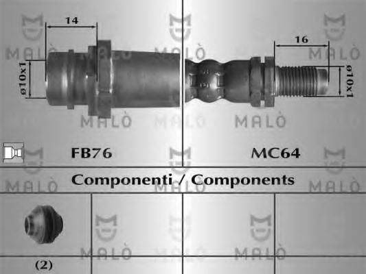 Тормозной шланг MALÒ 80698