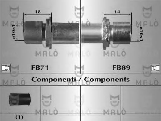 Тормозной шланг MALÒ 80961