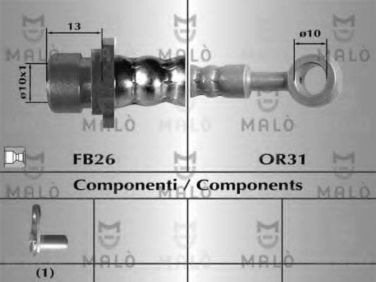 Тормозной шланг MALÒ 80971
