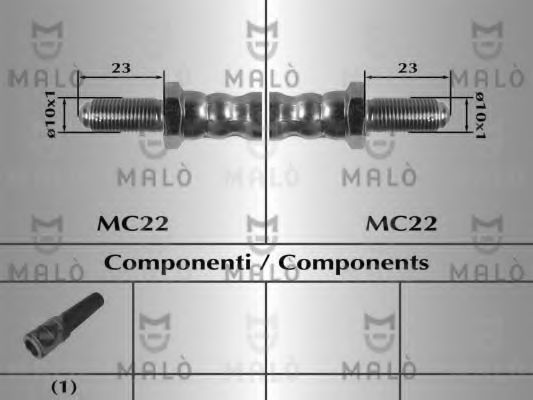 Тормозной шланг MALÒ 8204