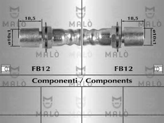 Тормозной шланг MALÒ 8223