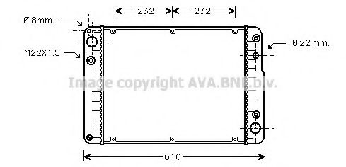 Радиатор, охлаждение двигателя PRASCO PR2016