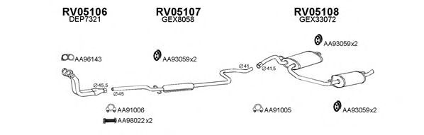 Система выпуска ОГ VENEPORTE 050036