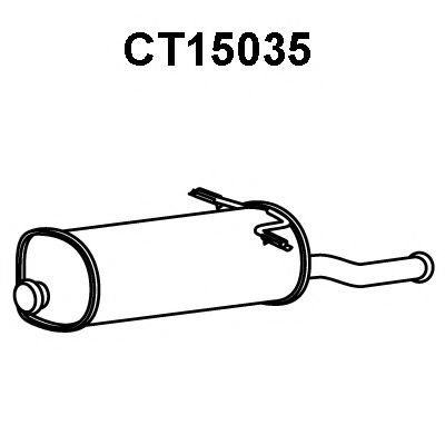 Глушитель выхлопных газов конечный VENEPORTE CT15035