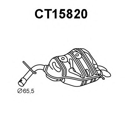 Глушитель выхлопных газов конечный VENEPORTE CT15820