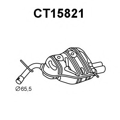 Глушитель выхлопных газов конечный VENEPORTE CT15821