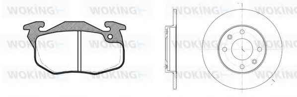 Комплект тормозов, дисковый тормозной механизм WOKING 80923.00