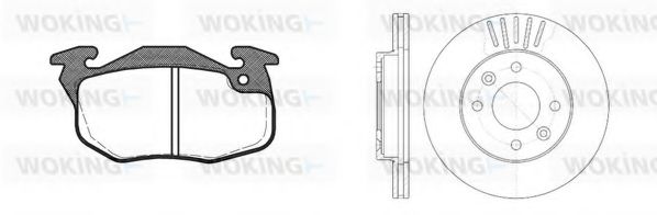Комплект тормозов, дисковый тормозной механизм WOKING 80923.02