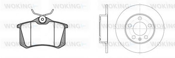 Комплект тормозов, дисковый тормозной механизм WOKING 83633.01