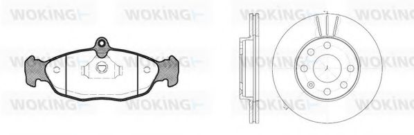 Комплект тормозов, дисковый тормозной механизм WOKING 82933.02