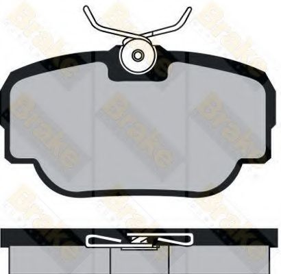 Комплект тормозных колодок, дисковый тормоз Brake ENGINEERING PA1046