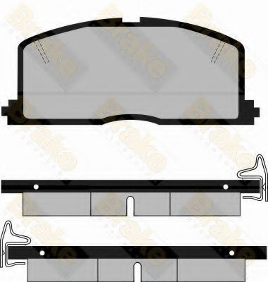 Комплект тормозных колодок, дисковый тормоз Brake ENGINEERING PA411