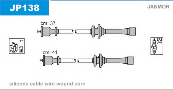 Комплект проводов зажигания JANMOR JP138
