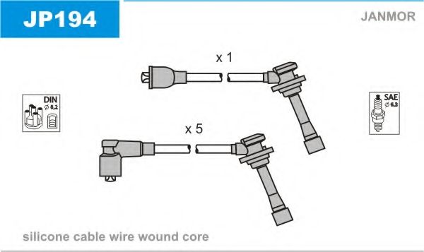 Комплект проводов зажигания JANMOR JP194