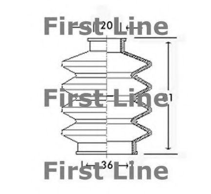 Пыльник, приводной вал FIRST LINE FCB2423