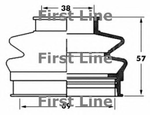 Пыльник, приводной вал FIRST LINE FCB6064