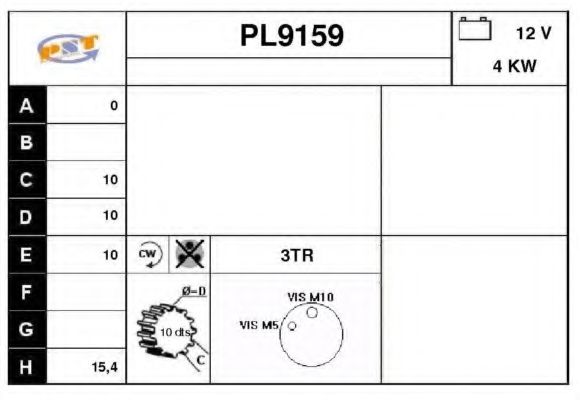 Стартер SNRA PL9159