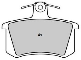 Комплект тормозных колодок, дисковый тормоз ROADHOUSE 1352
