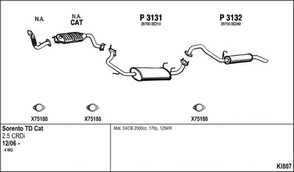 Система выпуска ОГ FENNO KI807