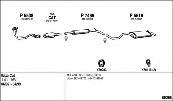 Система выпуска ОГ FENNO SE206