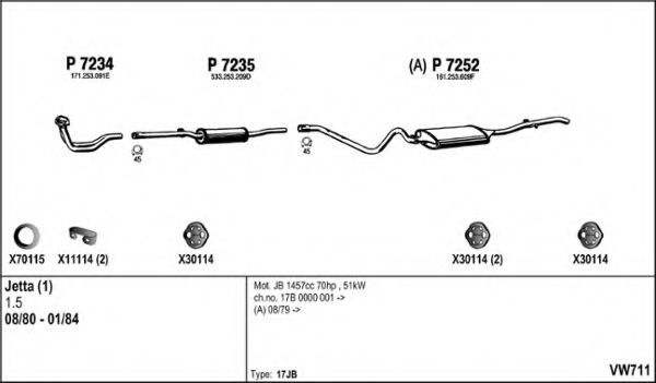 Система выпуска ОГ FENNO VW711