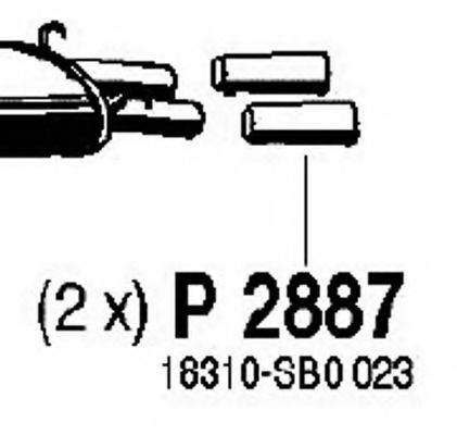 Труба выхлопного газа FENNO P2887