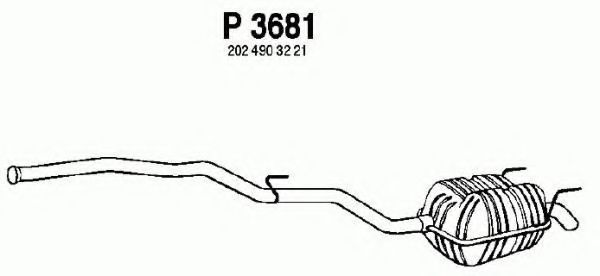 Глушитель выхлопных газов конечный FENNO P3681