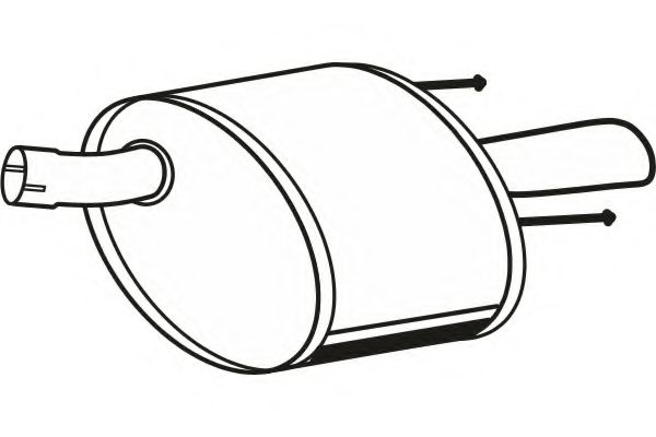 Глушитель выхлопных газов конечный FENNO 43049