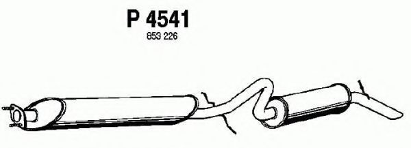 Глушитель выхлопных газов конечный FENNO 4541