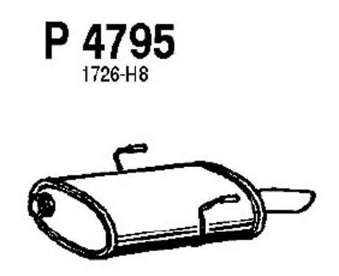Глушитель выхлопных газов конечный FENNO P4795